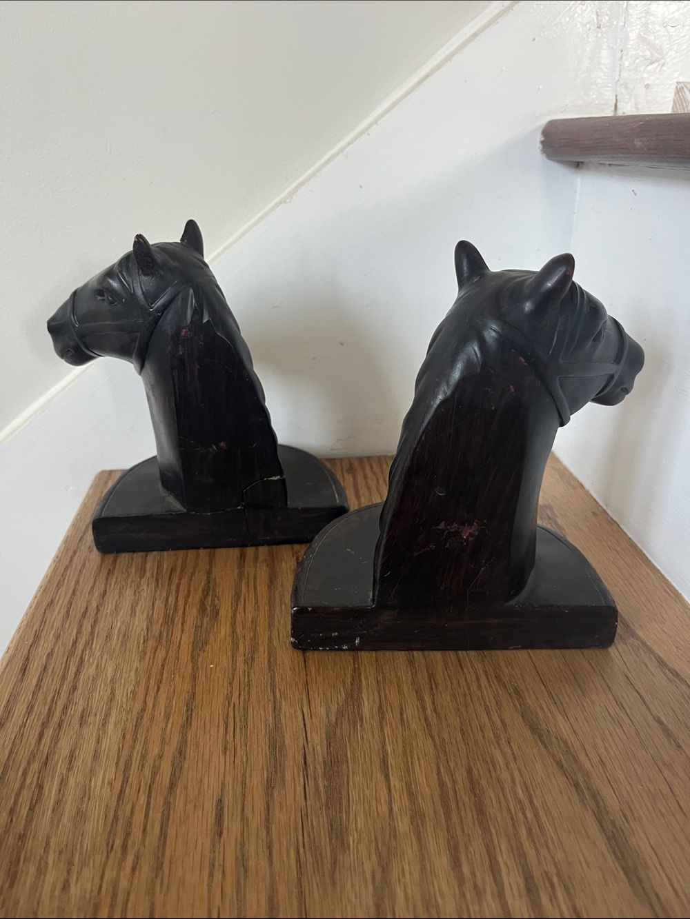 Black Horse Head Bookends 4lbs total - Picture 2 of 6